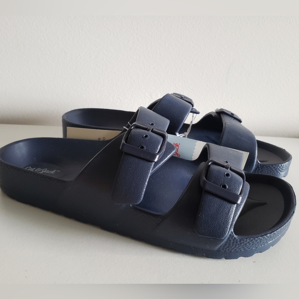 Kids' Slip-On Navy Noa Footbed Sandals Size 4